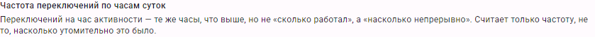 Столбчатый график переключений контекста по часам суток